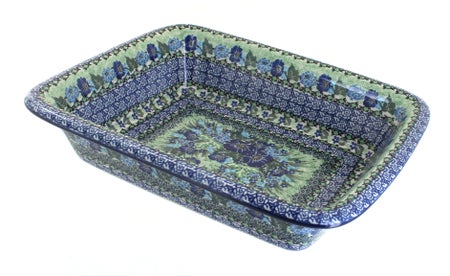 Ceramika Artystyczna Sapphire Fields Medium Bakeware — Polish Pottery