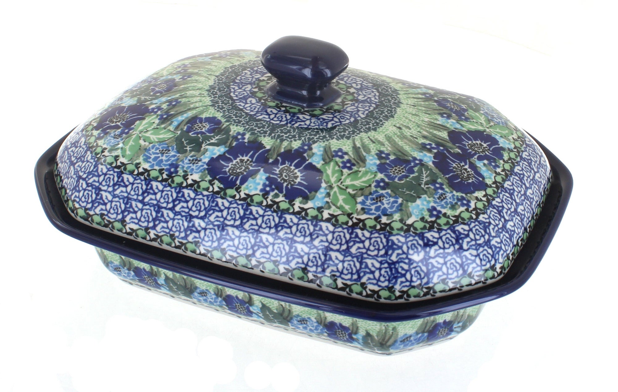 Ceramika Artystyczna Sapphire Fields Medium Bakeware — Polish Pottery