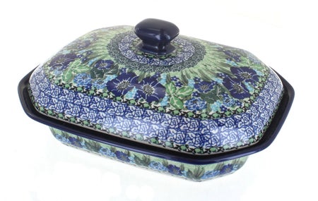 Ceramika Artystyczna Sapphire Fields Medium Bakeware — Polish Pottery