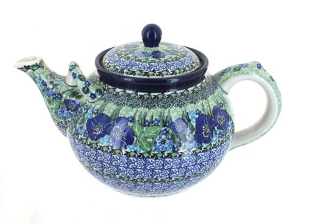Ceramika Artystyczna Sapphire Fields Teapot — Polish Pottery