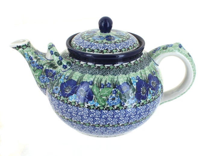 Ceramika Artystyczna Sapphire Fields Teapot — Polish Pottery