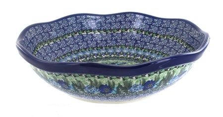 Ceramika Artystyczna Sapphire Fields Large Serving Piece — Polish Pottery
