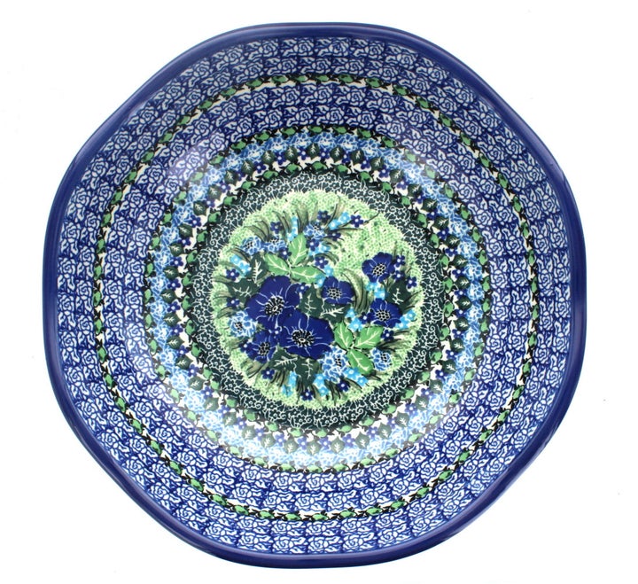 Ceramika Artystyczna Sapphire Fields Large Serving Piece — Polish Pottery