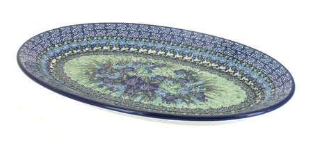 Ceramika Artystyczna Sapphire Fields Large Serving Piece — Polish Pottery
