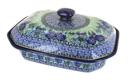 Ceramika Artystyczna Sapphire Fields Large Bakeware — Polish Pottery