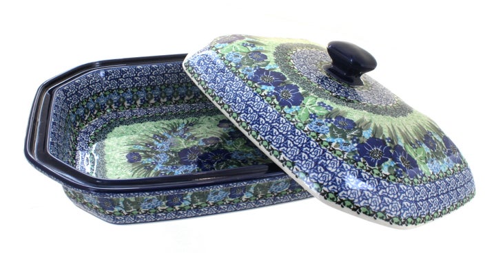 Ceramika Artystyczna Sapphire Fields Large Bakeware — Polish Pottery