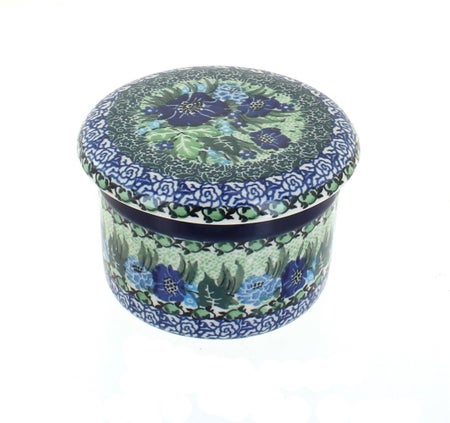 Ceramika Artystyczna Sapphire Fields Butter Dish — Polish Pottery