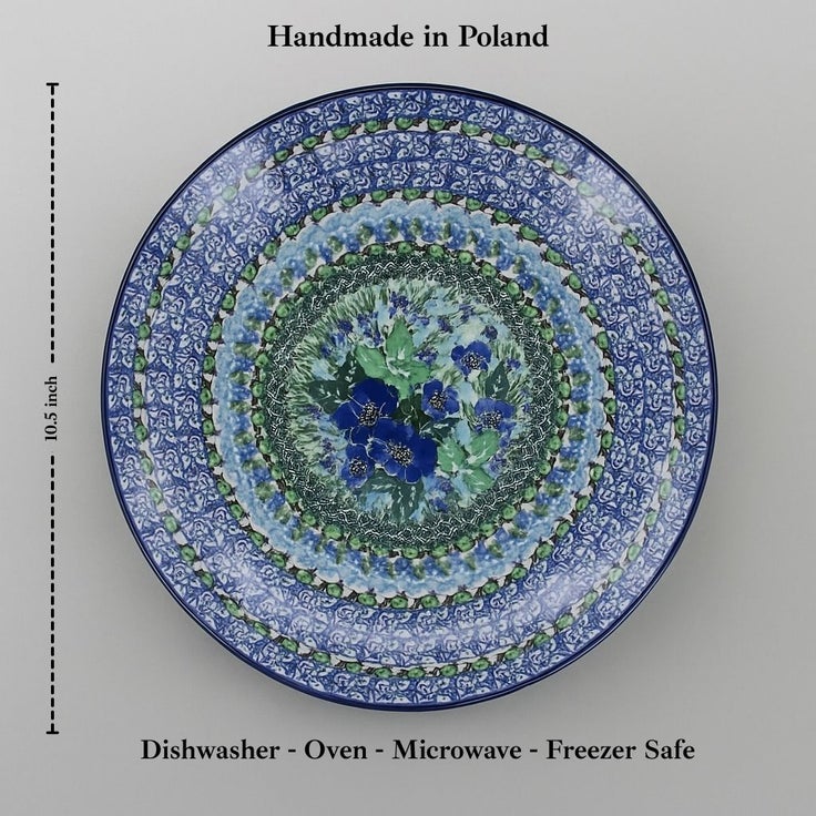 Detail image of Ceramika Artystyczna Sapphire Fields Dining Plates & Bowls — Polish Pottery