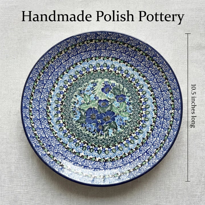Ceramika Artystyczna Sapphire Fields Dining Plates & Bowls — Polish Pottery