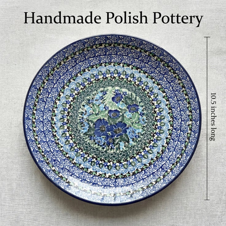 Detail image of Ceramika Artystyczna Sapphire Fields Dining Plates & Bowls — Polish Pottery