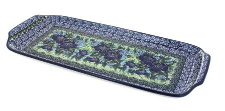 Ceramika Artystyczna Sapphire Fields Small Serving Piece — Polish Pottery
