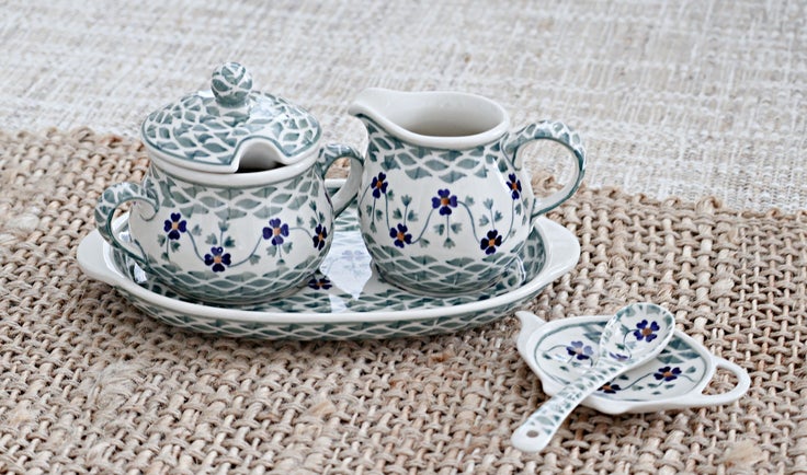 Detail image of Manufaktura Sage Floral Coffee & Tea Accessories — Polish Pottery