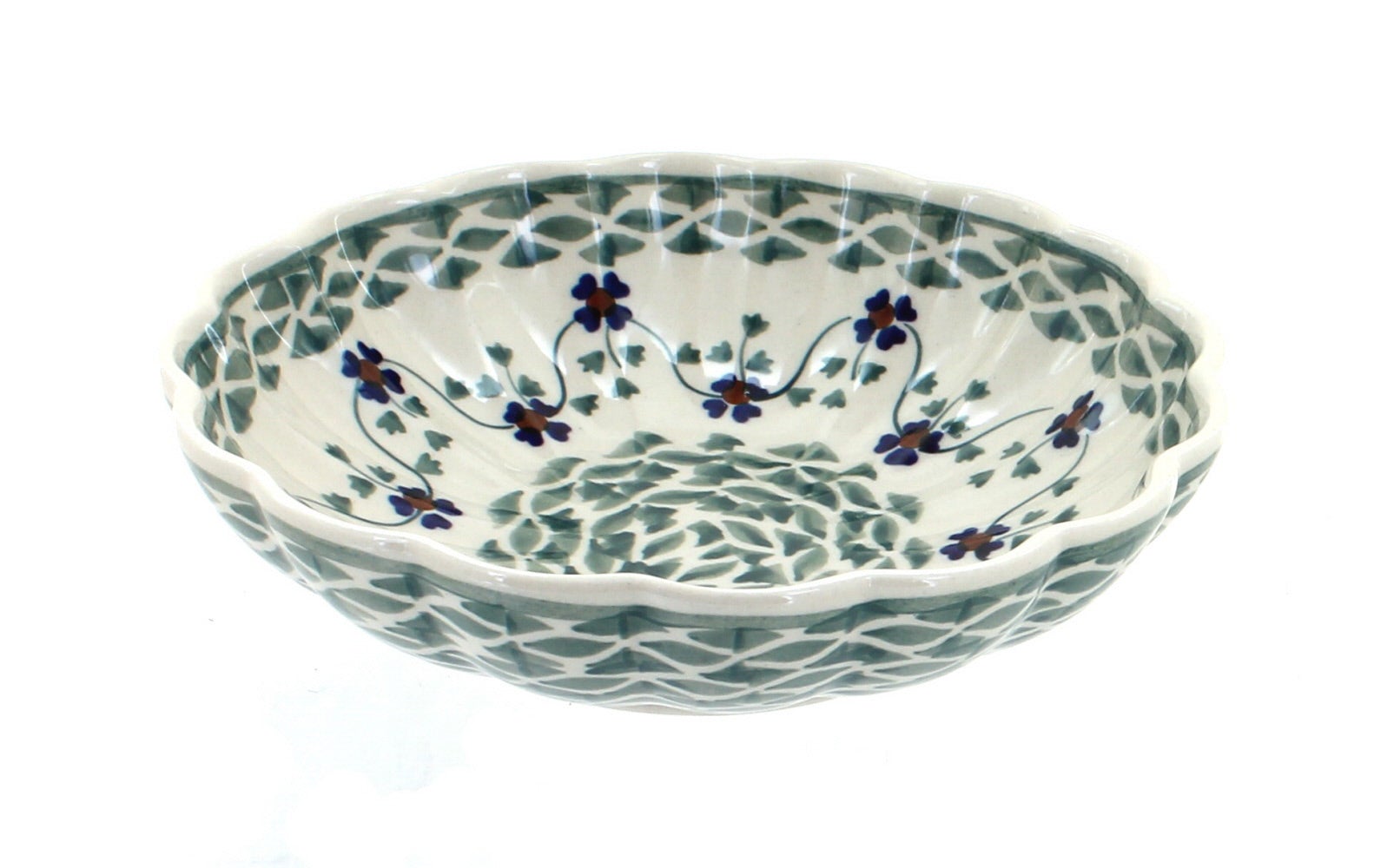 Manufaktura Sage Floral Small Serving Piece — Polish Pottery