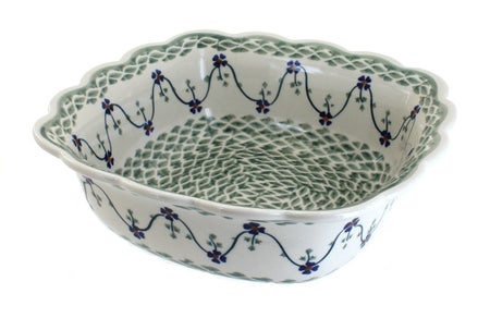 Manufaktura Sage Floral Medium Serving Piece — Polish Pottery