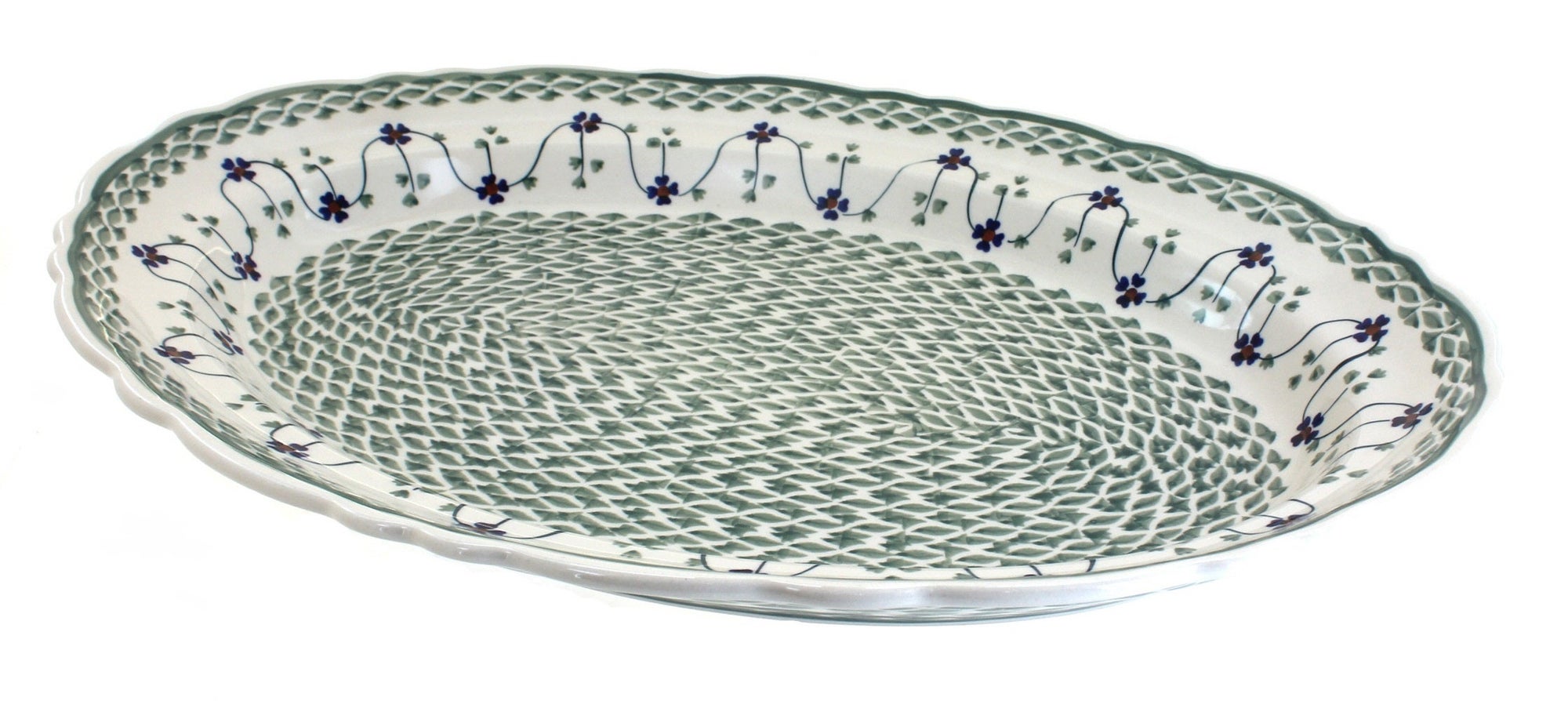 Manufaktura Sage Floral Large Serving Piece — Polish Pottery