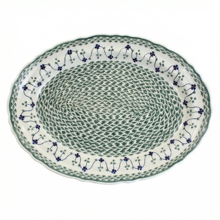 Manufaktura Sage Floral Large Serving Piece — Polish Pottery
