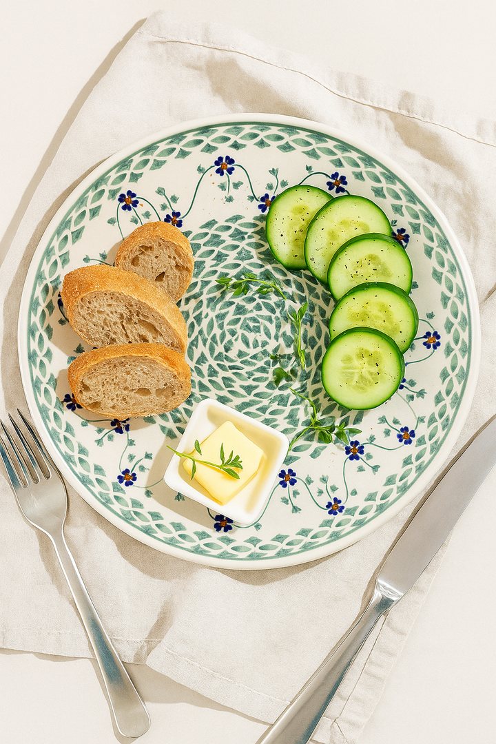 Manufaktura Sage Floral Dining Plates & Bowls — Polish Pottery