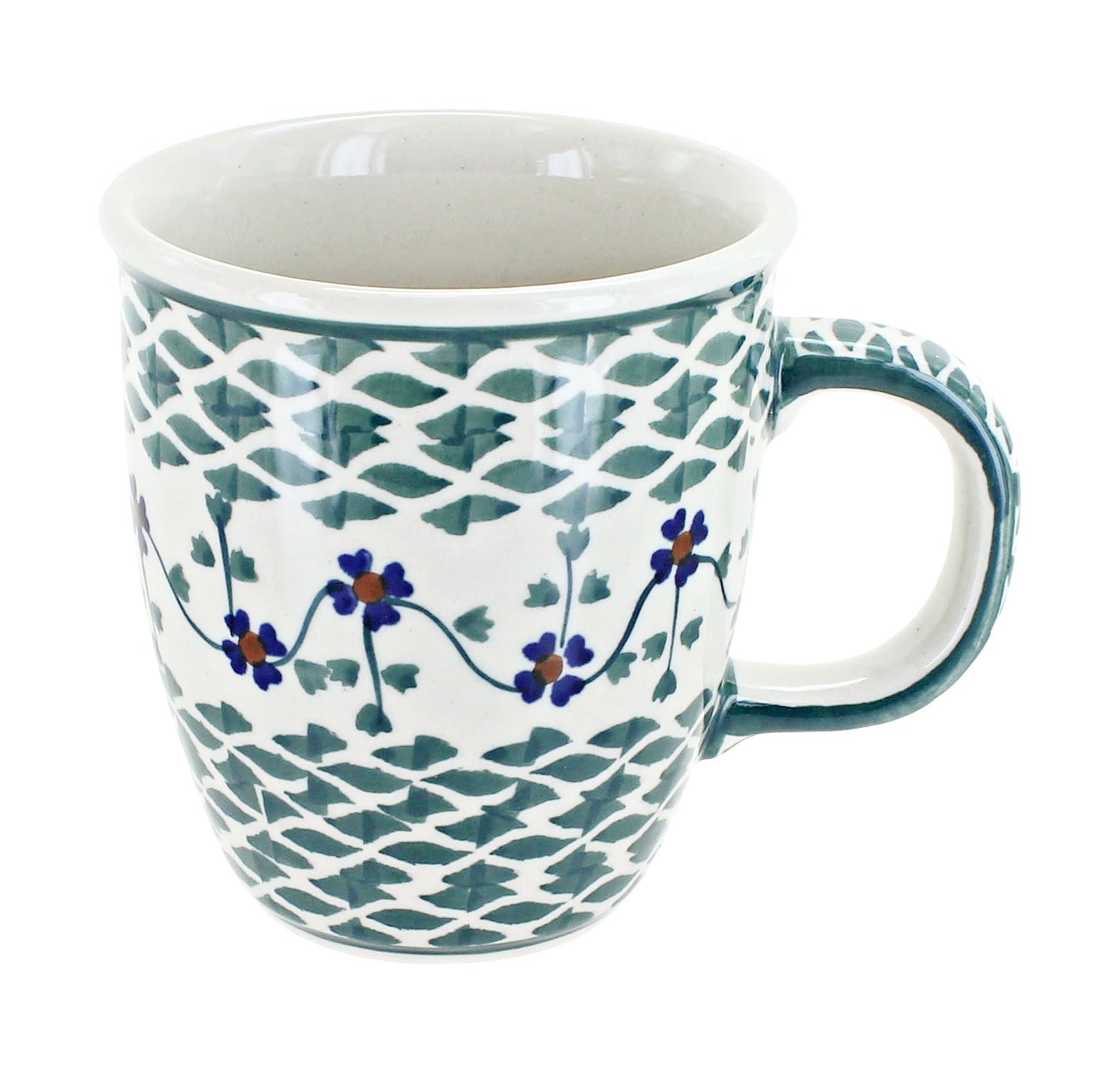 Manufaktura Sage Floral Mug — Polish Pottery