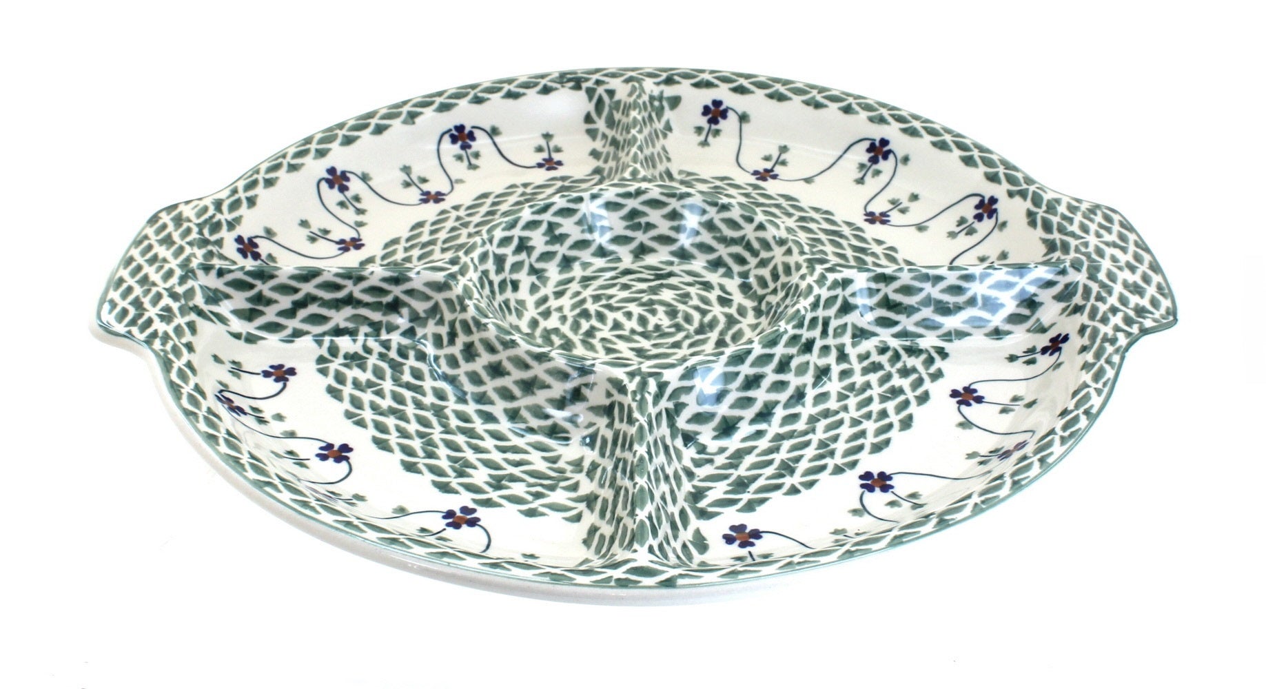 Manufaktura Sage Floral Large Serving Piece — Polish Pottery
