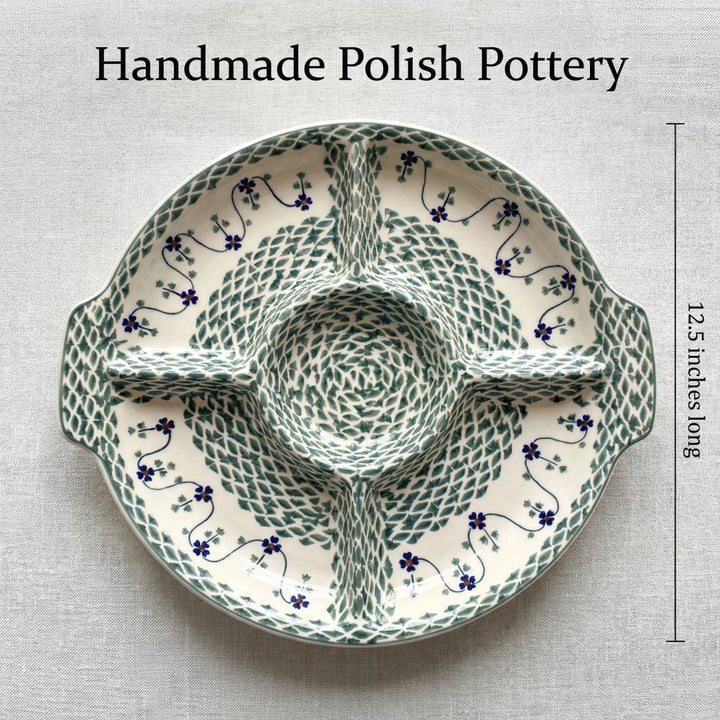 Manufaktura Sage Floral Large Serving Piece — Polish Pottery