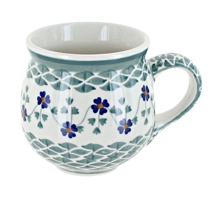 Manufaktura Sage Floral Mug — Polish Pottery