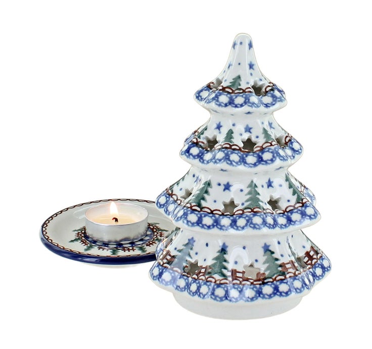 Detail image of Ceramika Artystyczna Rustic Pines Luminary — Polish Pottery