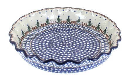 Ceramika Artystyczna Rustic Pines Pie Plate — Polish Pottery