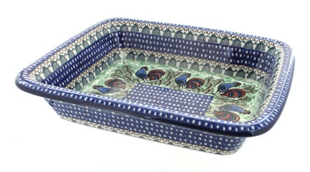Ceramika Artystyczna Rooster Row Medium Bakeware — Polish Pottery