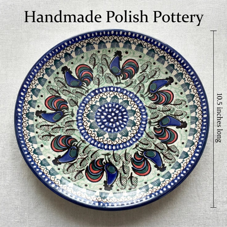 Detail image of Ceramika Artystyczna Rooster Row Dining Plates & Bowls — Polish Pottery