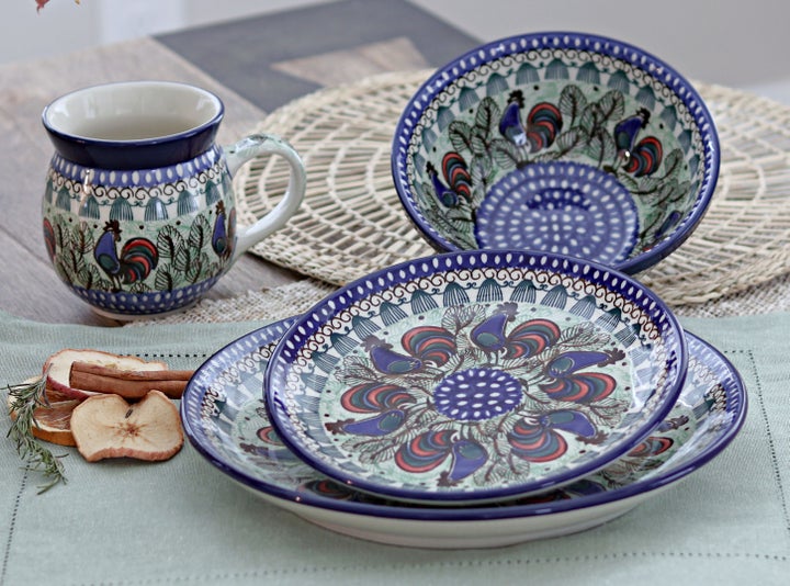 Ceramika Artystyczna Rooster Row Dining Plates & Bowls — Polish Pottery