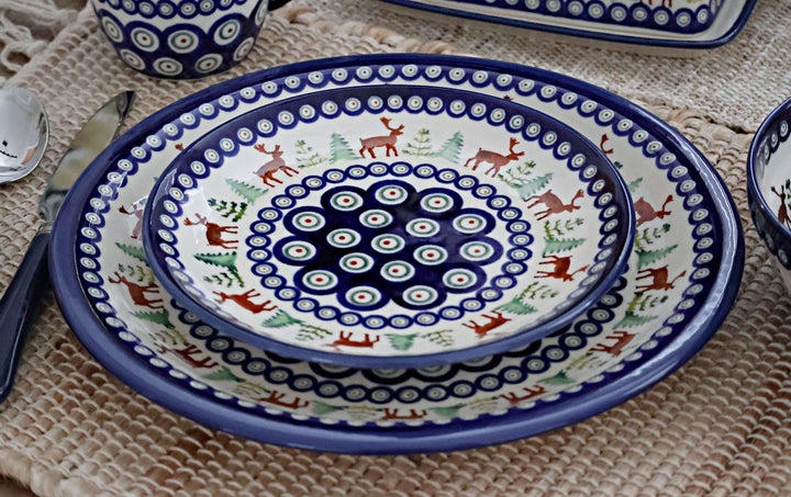 Zaklady Reindeer Pine Dining Plates & Bowls — Polish Pottery