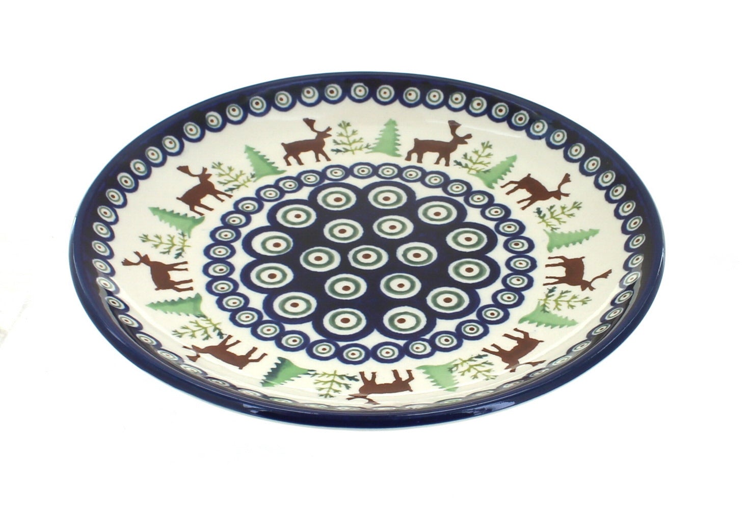 Zaklady Reindeer Pine Dining Plates & Bowls — Polish Pottery