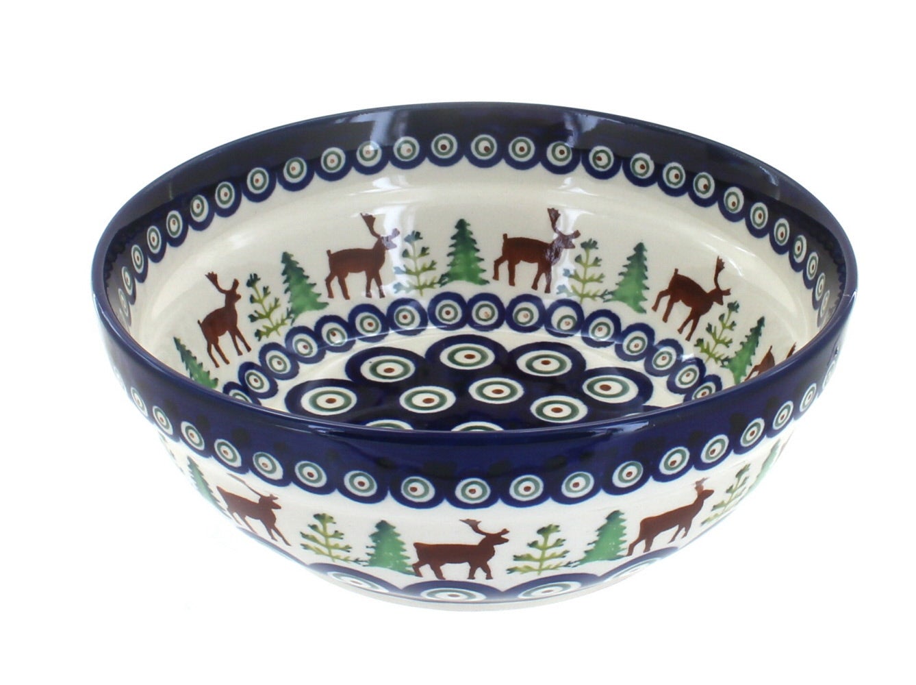 Zaklady Reindeer Pine Dining Plates & Bowls — Polish Pottery
