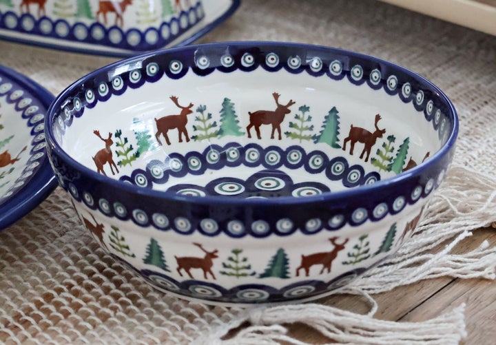 Zaklady Reindeer Pine Dining Plates & Bowls — Polish Pottery