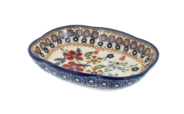 Manufaktura Red Daisy Bathroom Accessories — Polish Pottery