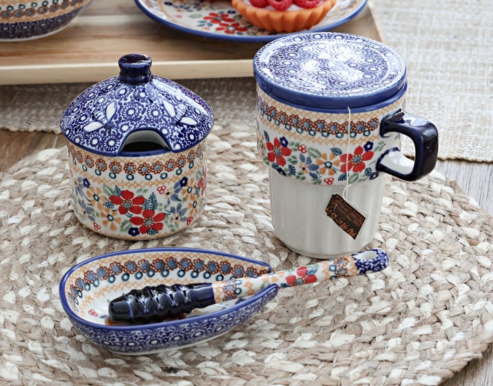Manufaktura Red Daisy Countertop Accessories — Polish Pottery