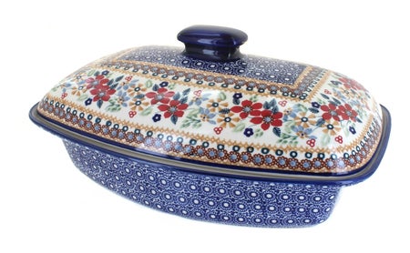 Manufaktura Red Daisy Large Bakeware — Polish Pottery