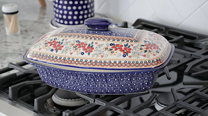 Manufaktura Red Daisy Large Bakeware — Polish Pottery