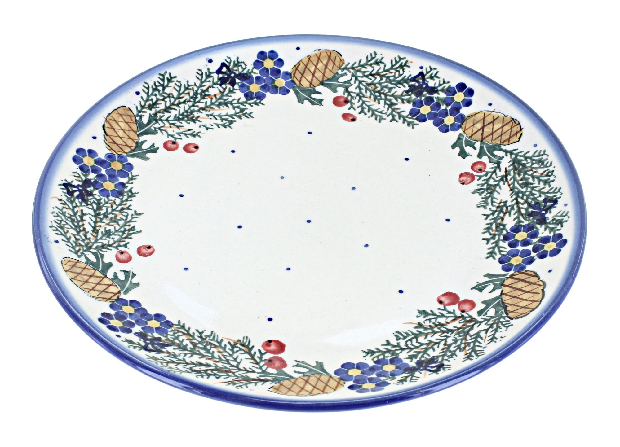 WR Unikat Pinecone Dining Plates & Bowls — Polish Pottery