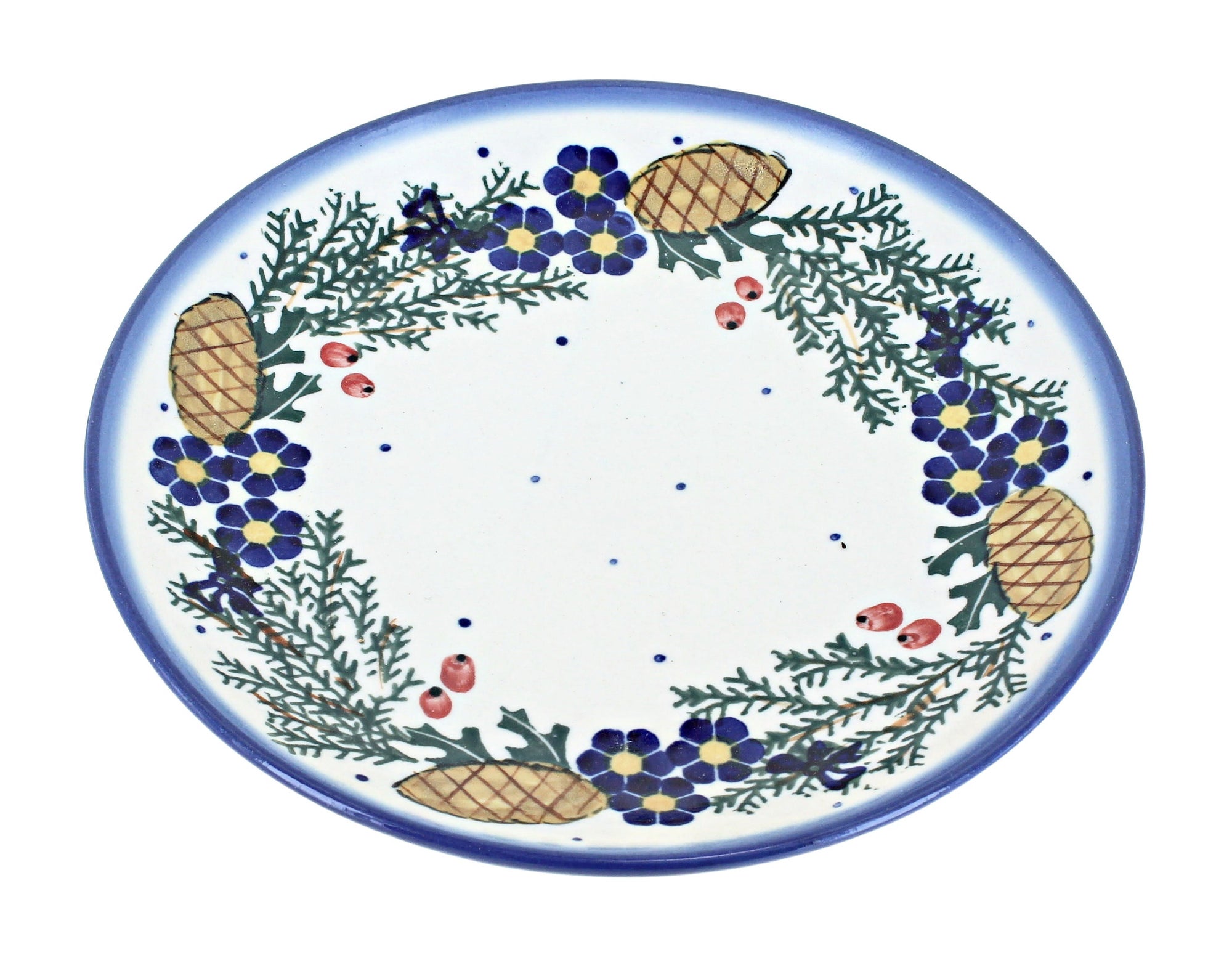 WR Unikat Pinecone Dining Plates & Bowls — Polish Pottery