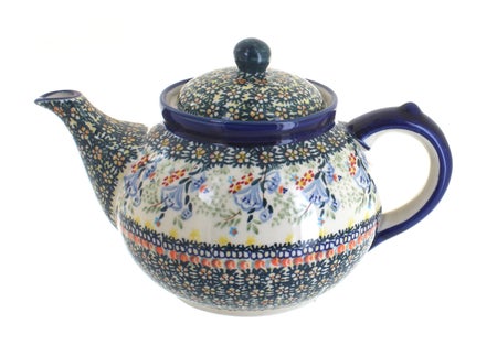 Manufaktura Periwinkle Teapot — Polish Pottery