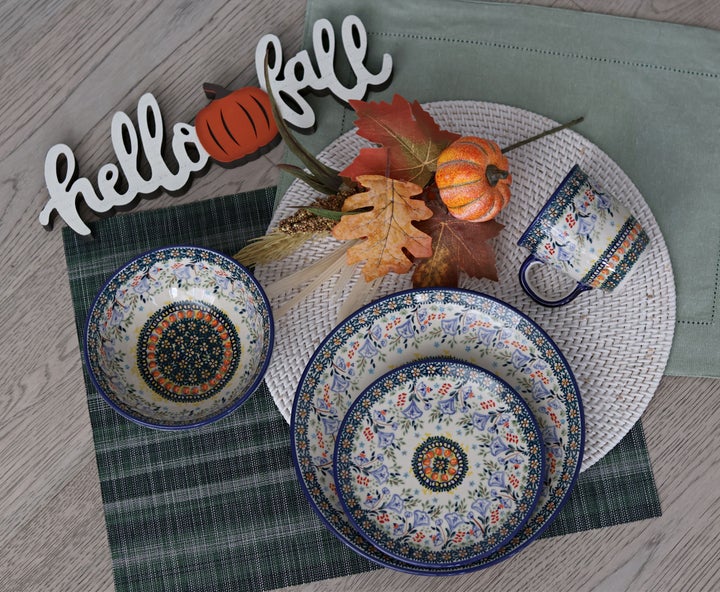 Manufaktura Periwinkle Dining Plates & Bowls — Polish Pottery
