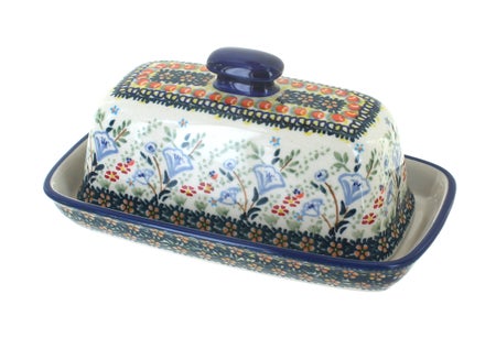 Manufaktura Periwinkle Butter Dish — Polish Pottery