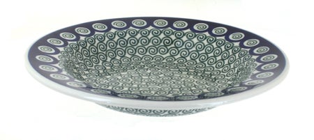 Ceramika Artystyczna Peacock Swirl Dining Plates & Bowls — Polish Pottery