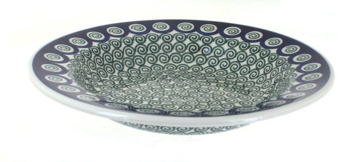 Ceramika Artystyczna Peacock Swirl Dining Plates & Bowls — Polish Pottery