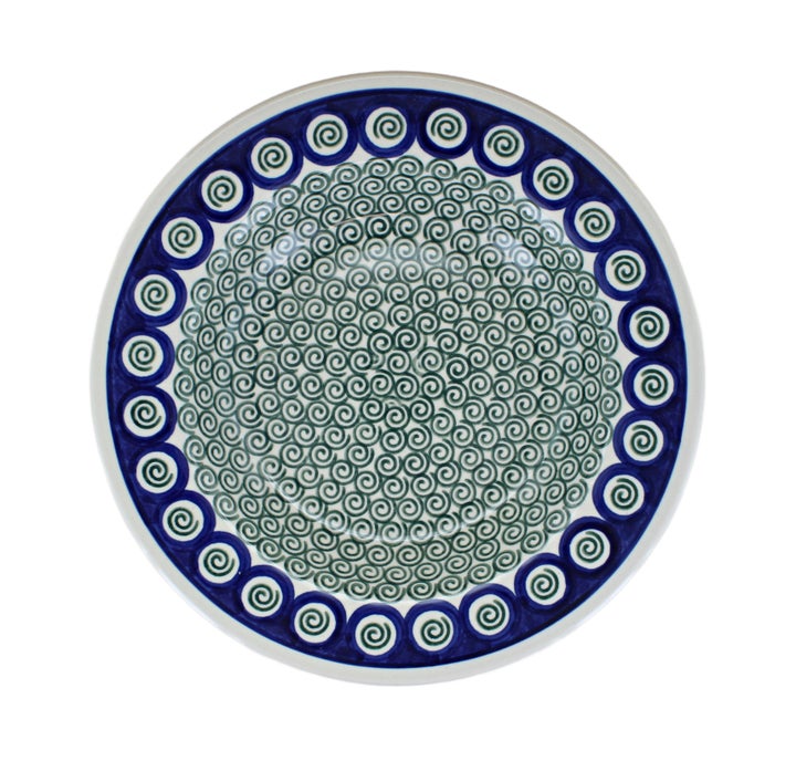 Ceramika Artystyczna Peacock Swirl Dining Plates & Bowls — Polish Pottery