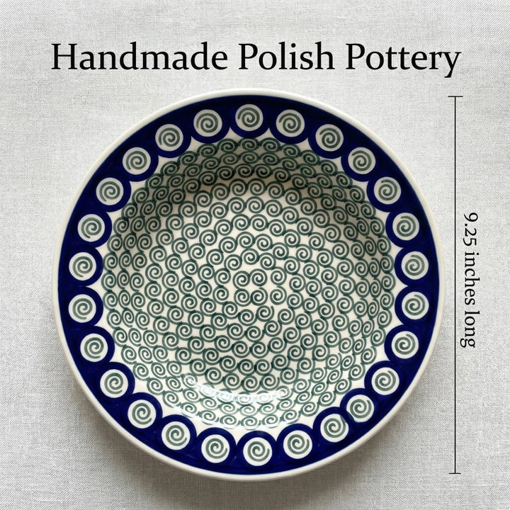 Ceramika Artystyczna Peacock Swirl Dining Plates & Bowls — Polish Pottery