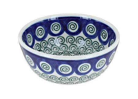 Ceramika Artystyczna Peacock Swirl Dining Plates & Bowls — Polish Pottery