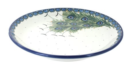 Ceramika Artystyczna Peacock Feather Dining Plates & Bowls — Polish Pottery