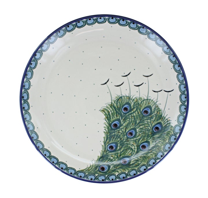 Ceramika Artystyczna Peacock Feather Dining Plates & Bowls — Polish Pottery